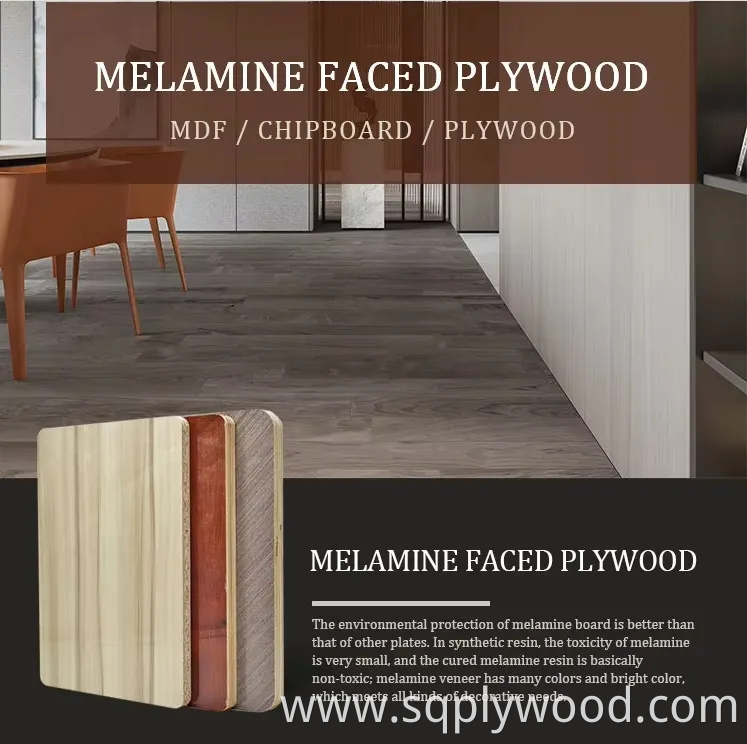 High Quality E0 Melamine Laminated Plywood for Furniture
